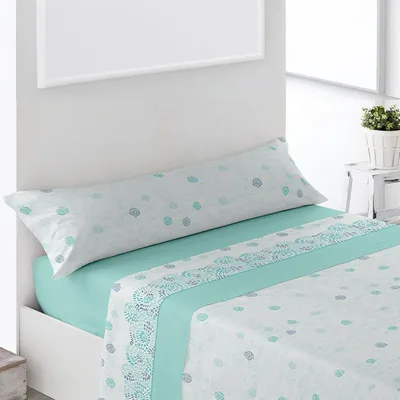 Refino Díaz Lomas Juego de Hojas de Verano 3 Piezas (Acuamarina - 90 cm) - Tacto Suave para Adultos y Niños - Cómodo y Conforable - 49% de Descuento
