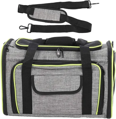 Pet Travel Bag Foldable Carrier for Dogs & Cats, Breathable with Extension, Includes Pad - Best Deal