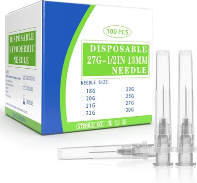100 pcs 27G 13MM Needles - Disposable Scientific