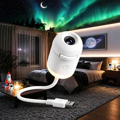 JOLLYTOPIA Galaxy Projector 2-in-1 with Warm Night Light & 12 Milky Way Films - Best Deal