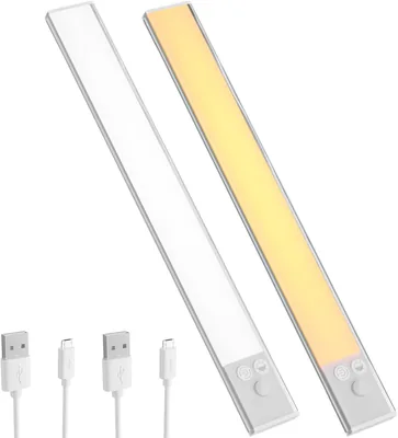 OUSFOT LED Sottocoperta da 30 cm per Cucina, Luce con Sensore di Movimento e 3 Tempi e Modalità di Colore, Regolabile