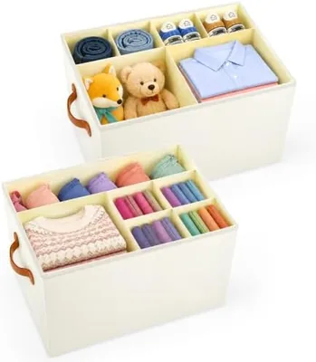 Adjustable Dividers Wardrobe Storage Organiser Bins - Best Deal