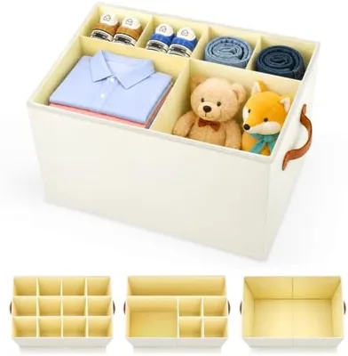 Adjustable Dividers Wardrobe Storage Organiser Bins - Best Deal