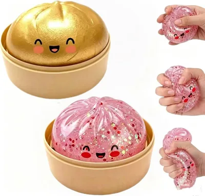 ORCHID M® 2 Pcs Big Dumpling Squishy Toy - Stress Relief Ball