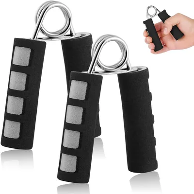 AYBUY Handgrippar, 2 x Metal Armstärkning, Forearmtrénare Handtrénare Non-Slip Ergonomisk Kraftträning för Fingrar