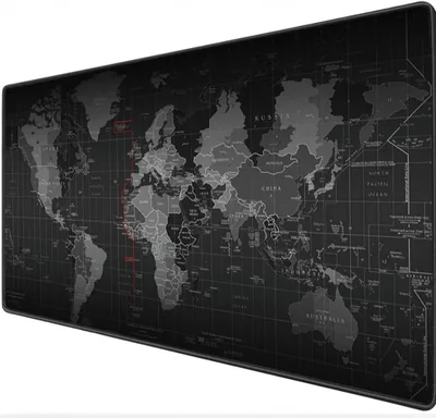 MEGA So Extended Gaming Mouse Pad, World Map Design, Black, Large Desk Mat - 39% Off