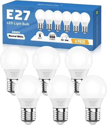 E27 LED Globe Bulbs 5W 550LM Neutral White (6-Pack)