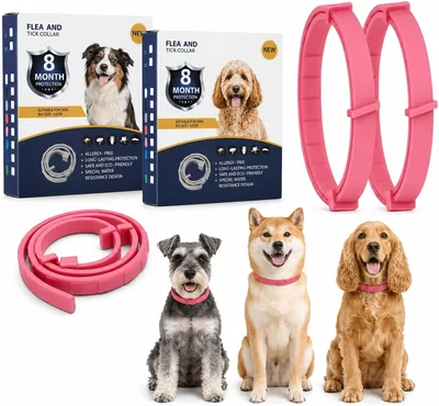 Pink Adjustable Dog Collars, 62cm, 2-Pack - Best Deal