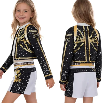 Kpop Black Gold Costume Set Accessories for Girls