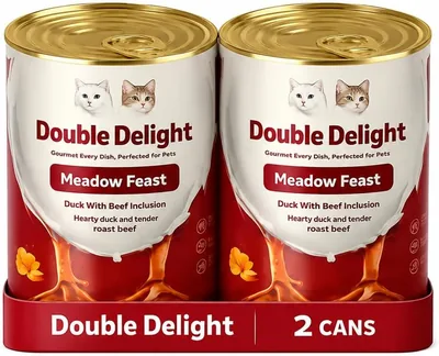 Dux&Paws Meadow Feast طعام قطط رطب للقطط البالغة، تغذية كاملة ومتوازنة، وصفة عالية البروتين، ديك مع لحم البقر - أفضل سعر