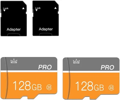 Carte mémoire 128Go avec adaptateur, carte micro haute vitesse Classe 10 pour appareil photo, smartphone et tablette (2-pack) - Meilleur Prix