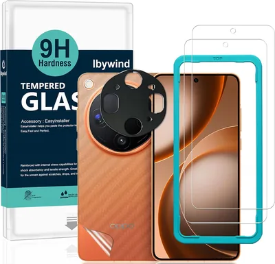 Ibywind Skärpskytt för OPPO Find X9 Ultra 5G, 2 Pack med 9H Härhet och Kameraskytt, Inställbar
