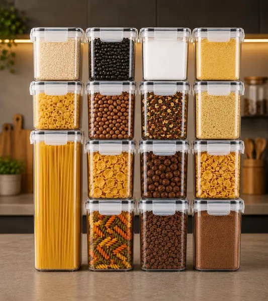 Kit com 15 Potinhos Herméticos para Alimentos com Tampa de Vedação em Silicone - Conserva e Organiza sua Comida