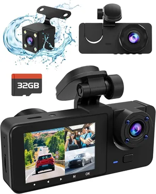 3 Channel Dash Camera 65% Off - 4K UHD Front & Rear