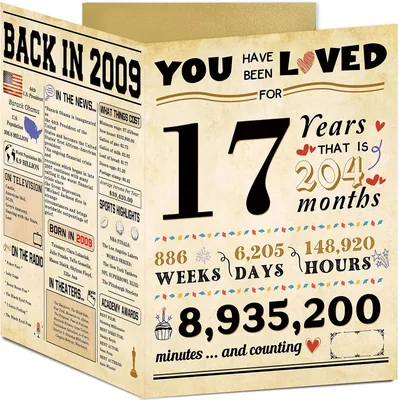 Bestmelo Retro 17th Birthday Card Best Deal