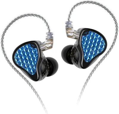 KZ ZAS Pro In-Ear Monitors - Hybrid HiFi Earbuds with Noise Isolation