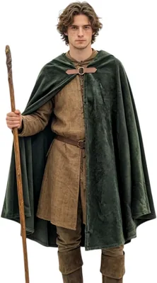 Kasahara Renaissance Hooded Cape Medieval Kostm Men/Women Feejeri Vichar Kostmer Hallowin