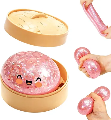 Glitter Dumpling Squishies - Mystery Box | Stress Balls | Fidget Toy | Squeeze Dough B