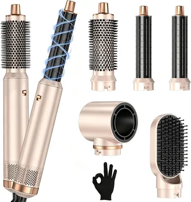 Secador de Cabello Profesional 5 en 1 con Rizadora y Alisador de Iones - 31% Descuento