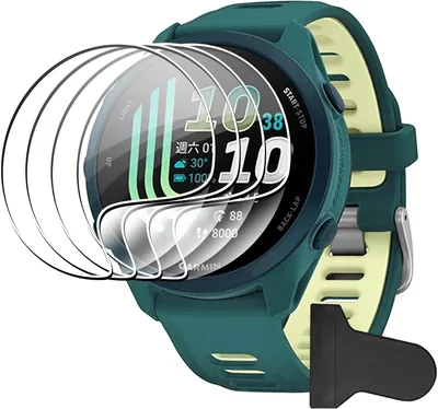 Garmin Forerunner 70/170/170 Skärmskydd Med Böjda Kanter, Repskydd, HD-skärmskydd med Mjukt TPU-skal, 4 Stycken - Best Deal
