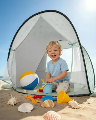 Baby Strandschutzhütte mit UV-Schutz UPF 50+ - Pop-Up Zelt für Kinder & Babys, Automatisches Zusammenbauen, Windschutz