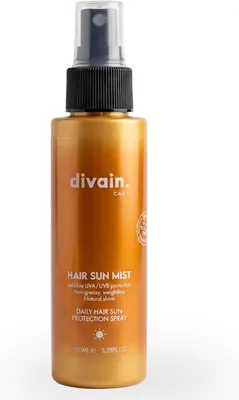 Protector Solar para el Cabello al 88% Natural con Filtro UV de 100ml | divain | Con Proteínas Vegetales y Algas