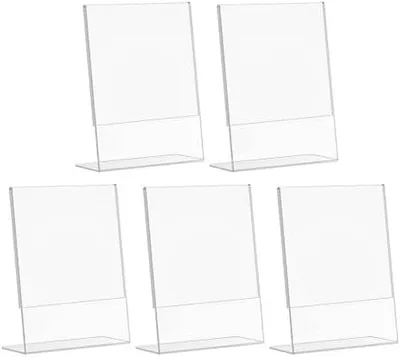Chenshia A4 Acrylic Sign Holder L Shape Clear Display Stand 6 Piece Best Deal