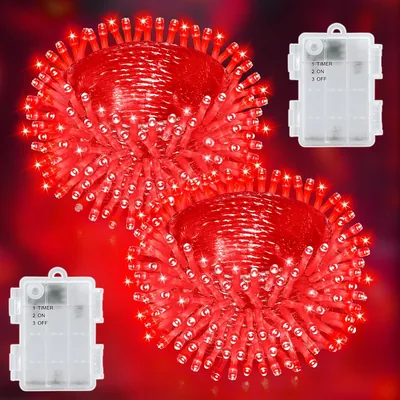 Dalugo Red Battery Fairy Lights 30 LED