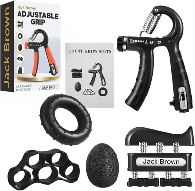 Jack Brown Hand Grip Strengthener Kit - Orange (6 Piece) | Best Deal