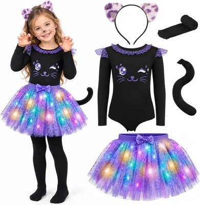 GIFTINBOX Light Up Cheetah Costume for Girls