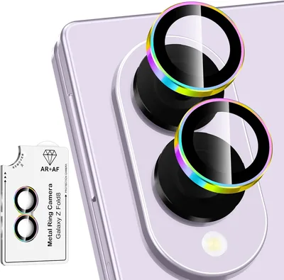 Avocase Camera Lens Protector for Samsung Galaxy Z Fold 8 - Metal Ring Tempered Glass