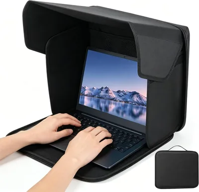 DASIAUTOEM Universell laptop solvis, faltbar 2 i 1 laptopväska, solskydd, anti-glans, UV-skydd för utomhusan - Best Price