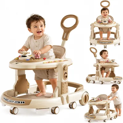 Andadera para Bebé SWKXZU 4 en 1 con Música y Luces, Ajustable, para Niños de 6 a 12 Meses - Mejor Oferta