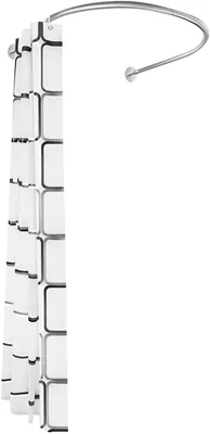 Duschstang U-form med duschgord, inbäddad stål duschstang 90-130cm justerbar, duschspider för badet