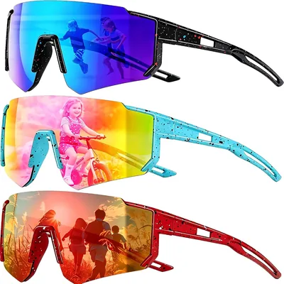 GEVECORI Cycling Glasses Pack of 5 UV400 Polarised Sunglasses