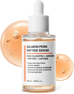 Sérum Facial Salmón PDRN Peptido, 10,000 ppm con Adenosina y Cafeína, Complejo de 6 Péptidos, Hidratación Intensa, 50 ml - Mejor Oferta