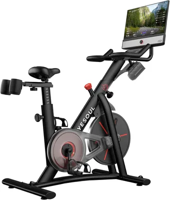 Yesoul G1M Max motionscykel ergometer tyst inomhusträning cykel för kardioträning med 21,5-tum FHD-skärm, magnetiskt motstånd - Best Deal