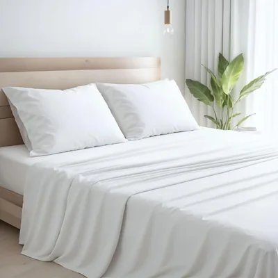 MAXIME MAISON - Fedi da letto per letto matrimoniale in cotone puro al 100%, set con 2 federe incluse, Touch con Sconto del 70%