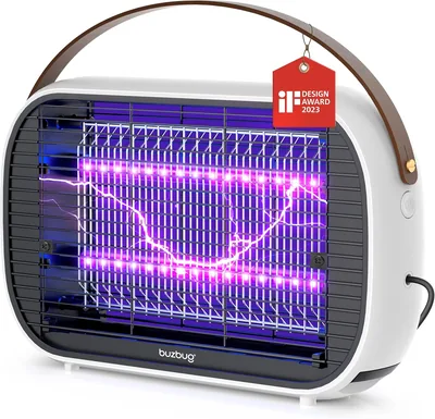 Buzbug LED Insektenvernichter elektrisch Innen, Mückenlampe mit langlebiger LED bis 50.000 Std., Dual-Band Anziehung, Fliegen - 15% Off