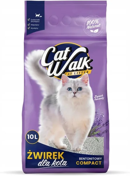 Żwirek dla kota bentonitowy CatWalk Compact 10L różowy - Najlepsza cena