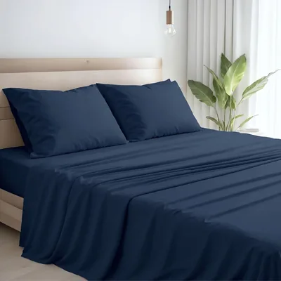 Fogli Letto Maxime Maison - 100% Cotone Italiano, Set Doppia con 2 Federe Inclusi, Touch