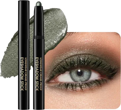 STNFAREBI Eyeshadow Stick Pencil, Fard à Paupières Crème Waterproof, Longue Tenue, Haute Pigmentation, Finition Irisée, Texture Crémeuse - Meilleures Affaires