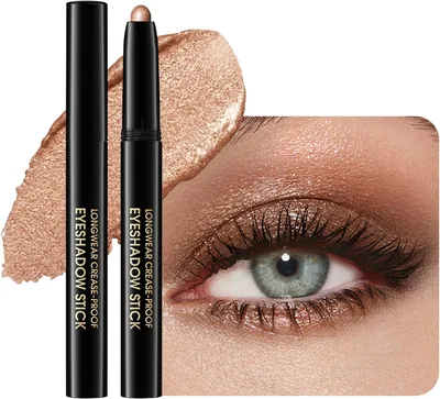 STNFAREBI 01#Caramel Ombre à Paupières en Stylo Crème Longue Tenue Haute Pigmentation Finition Irisée Texture Crémeuse Étanche