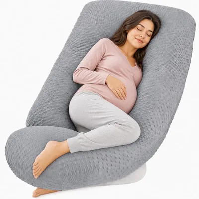 Almohada Para Embarazadas Con Forma De G, 175 x 70 cm, Soporte Corporal Completo, Funda Extraíble Lavable