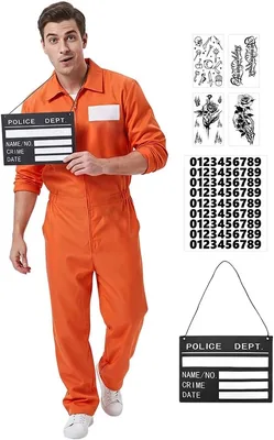 Joyesplay Prisoner Costume Men Outfit Best Deal