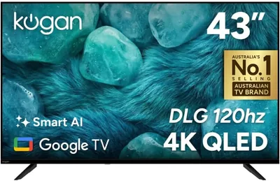 Kogan 43" QLED 4K Smart AI Google TV - Q9V - KAQL43Q9VA Best Deal