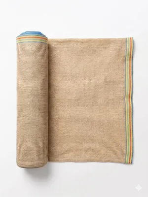 Knitted Shade Net Roll - Beige & Green UV Mesh for Outdoor Sun Shade