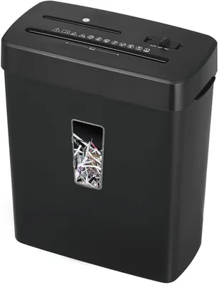Paper Shredder 8-Sheet Cross-Cut P-4 Security Level 13L Bin Home Office