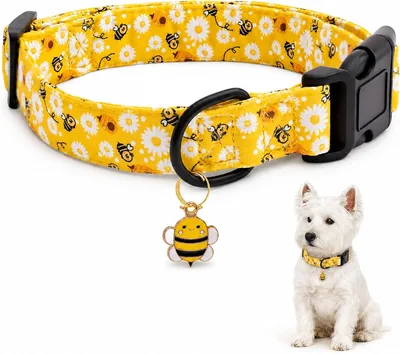 InteDesign Soft Adjustable Dog Collar - Breathable Cotton Floral Print Small Best Deal