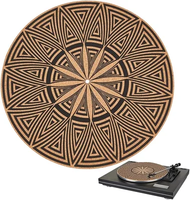UNICRAFTALE Psychedelic Cork Turntable Mat 30cm Best Deal